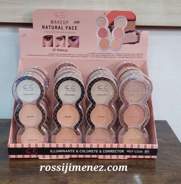 Paleta Iluminador/ Colorete / Corrector Easy Paris