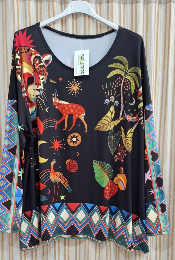 Camiseta Impresión Animales  (Talla única 46 a 54 aprox.)