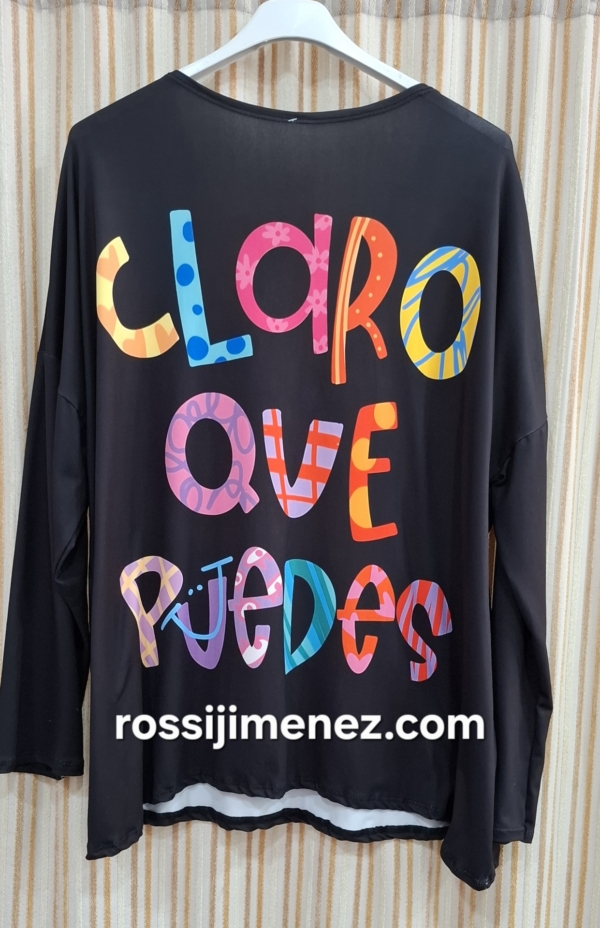 Camiseta Impresión Claro que puedes (Talla única 46 a 54 aprox.) - Imagen 2