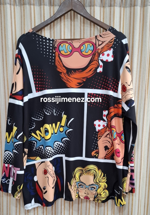 Camiseta Impresión Wow (Talla única 46 a 54 aprox.) - Imagen 2