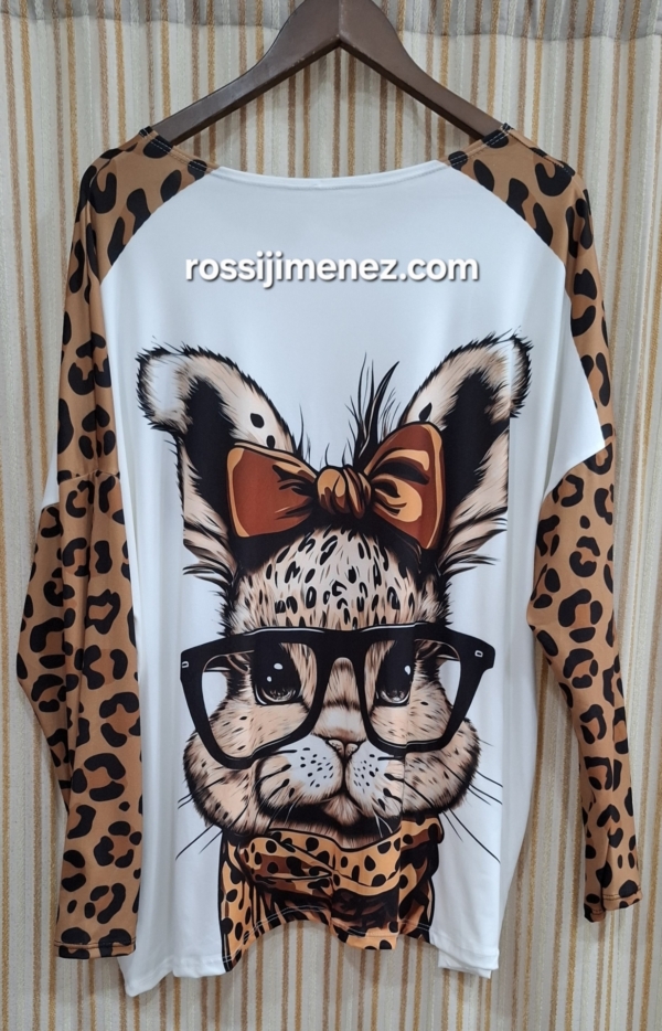 Camiseta Impresión Conejita (Talla única 46 a 54 aprox.) - Imagen 2