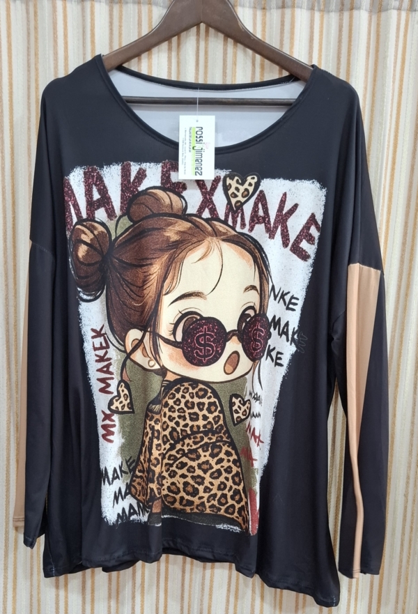 Camiseta Impresión Niña MX (Talla única 46 a 54 aprox.)