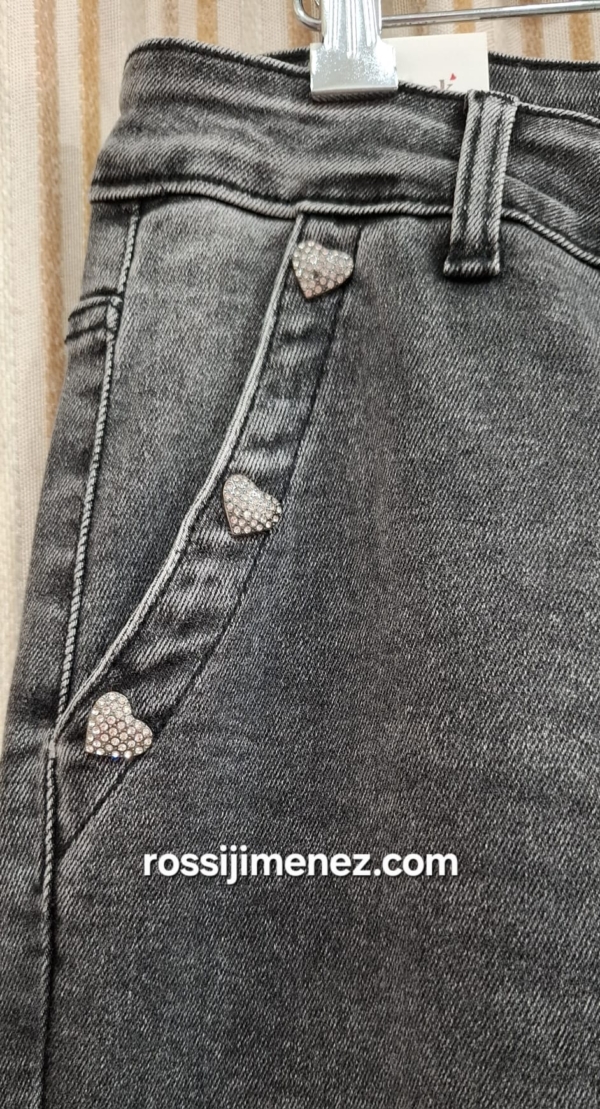 Vaquero Gris botón corazón (Tallas 44 a 54) - Imagen 3