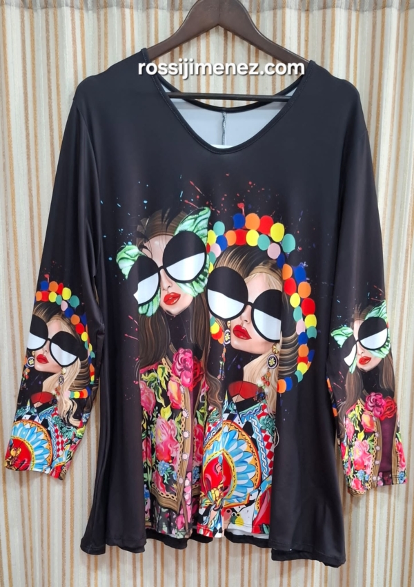 Camiseta Maxi Impresión Chicas (Talla única 48 a 60 aprox.)