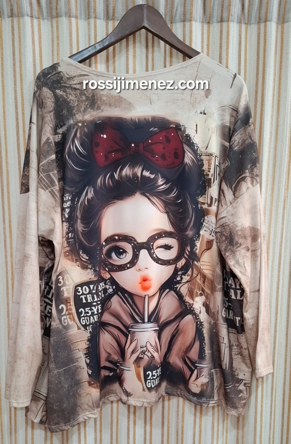 Camiseta Impresión Niña Sorbete (Talla única 46 a 54 aprox.) - Imagen 2