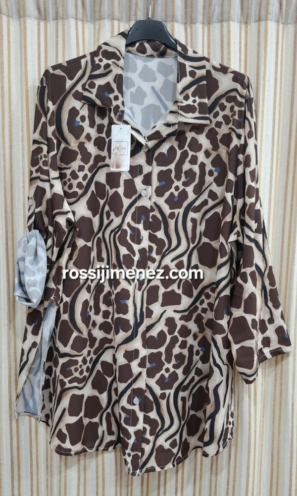 Camisa Nudo Print Curvy (Ancho cadera 145 cm aprox.) - Imagen 3