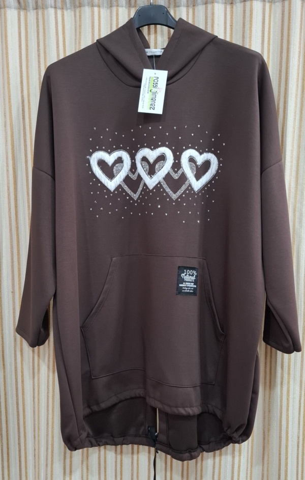 Sudadera Corazones Fantasía (Cadera 135/140 cm aprox.) - Imagen 2