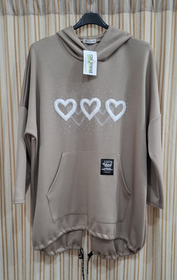 Sudadera Corazones Fantasía (Cadera 135/140 cm aprox.) - Imagen 4