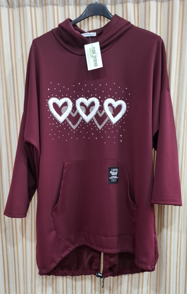 Sudadera Corazones Fantasía (Cadera 135/140 cm aprox.) - Imagen 6