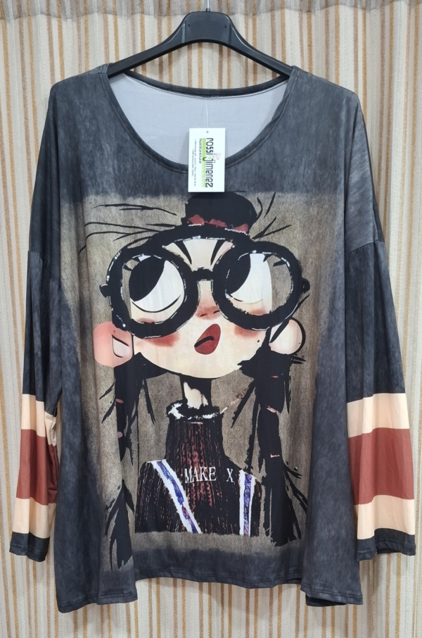 Camiseta Impresión Niña Gafas (Talla única 46 a 54 aprox.)