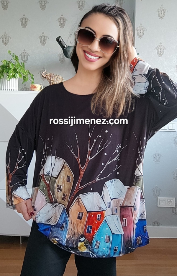 Camiseta Impresión Pueblo (Talla única 46 a 54 aprox.)