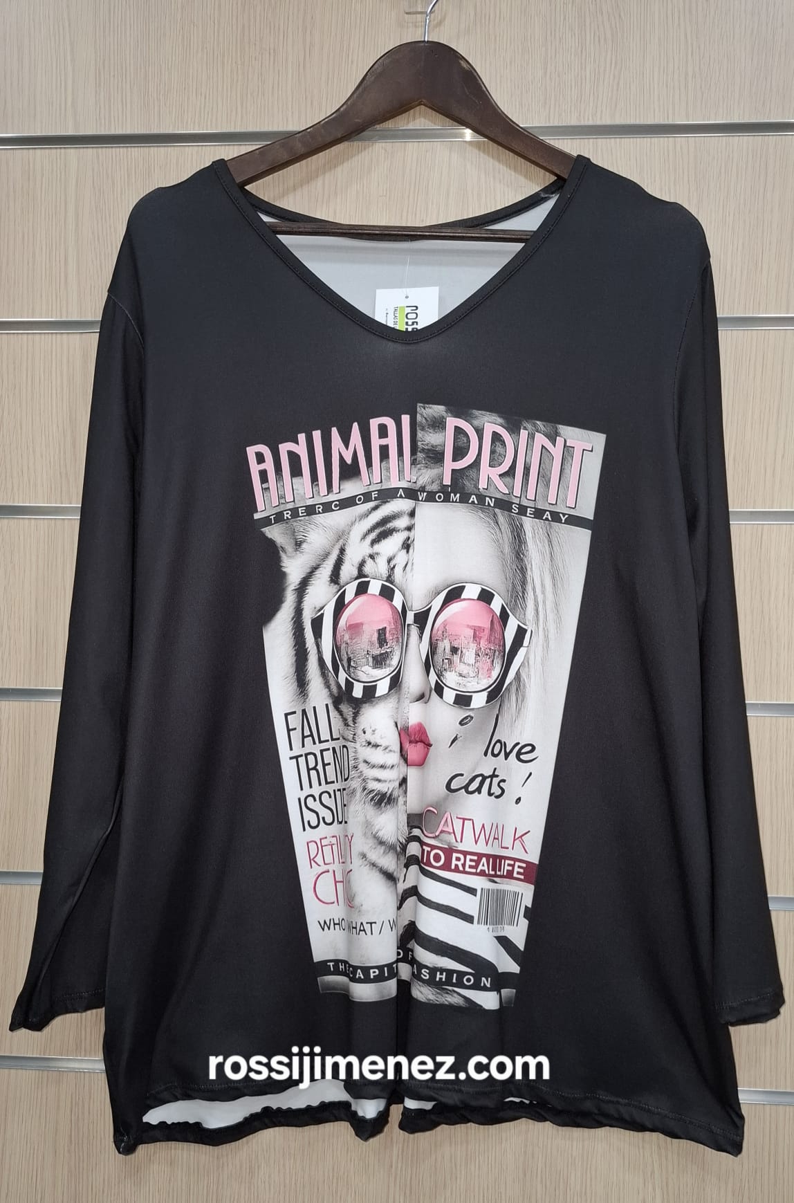 Camiseta Impresión Animal Print (Talla única 44 a 50 aprox.)