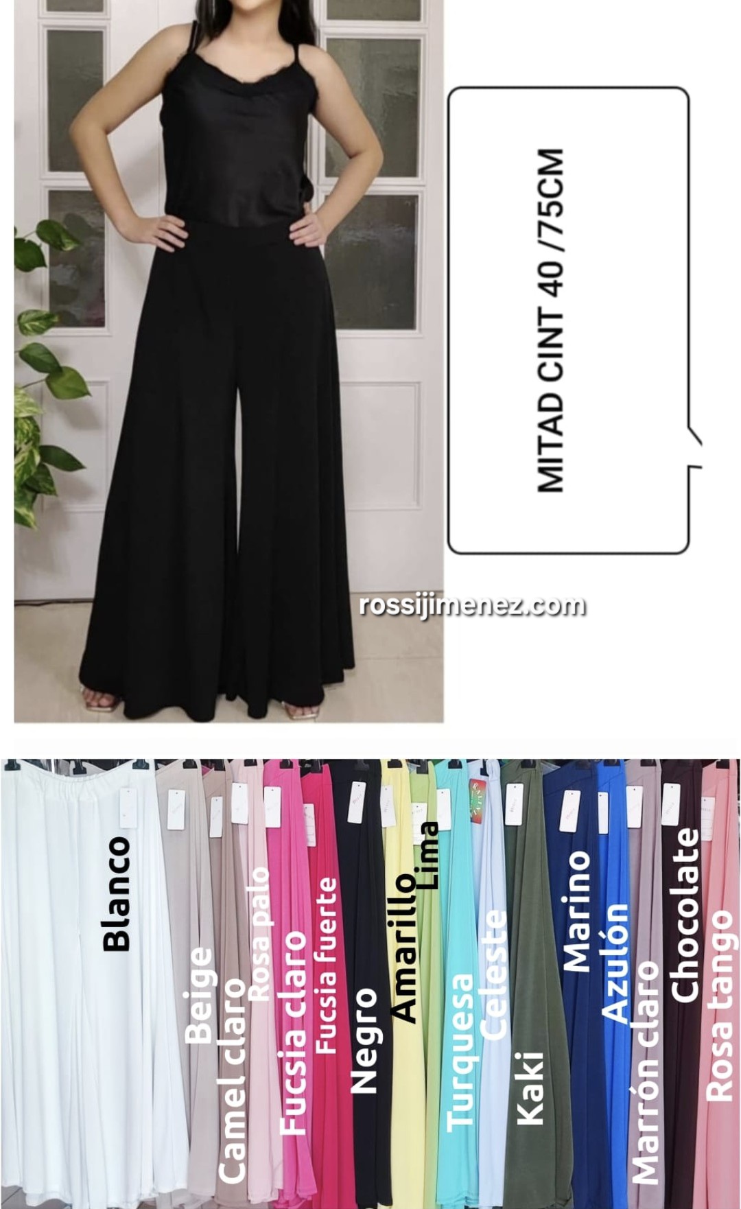 Falda/Pantalón palazo (Talla única 40 a 56 aprox.)