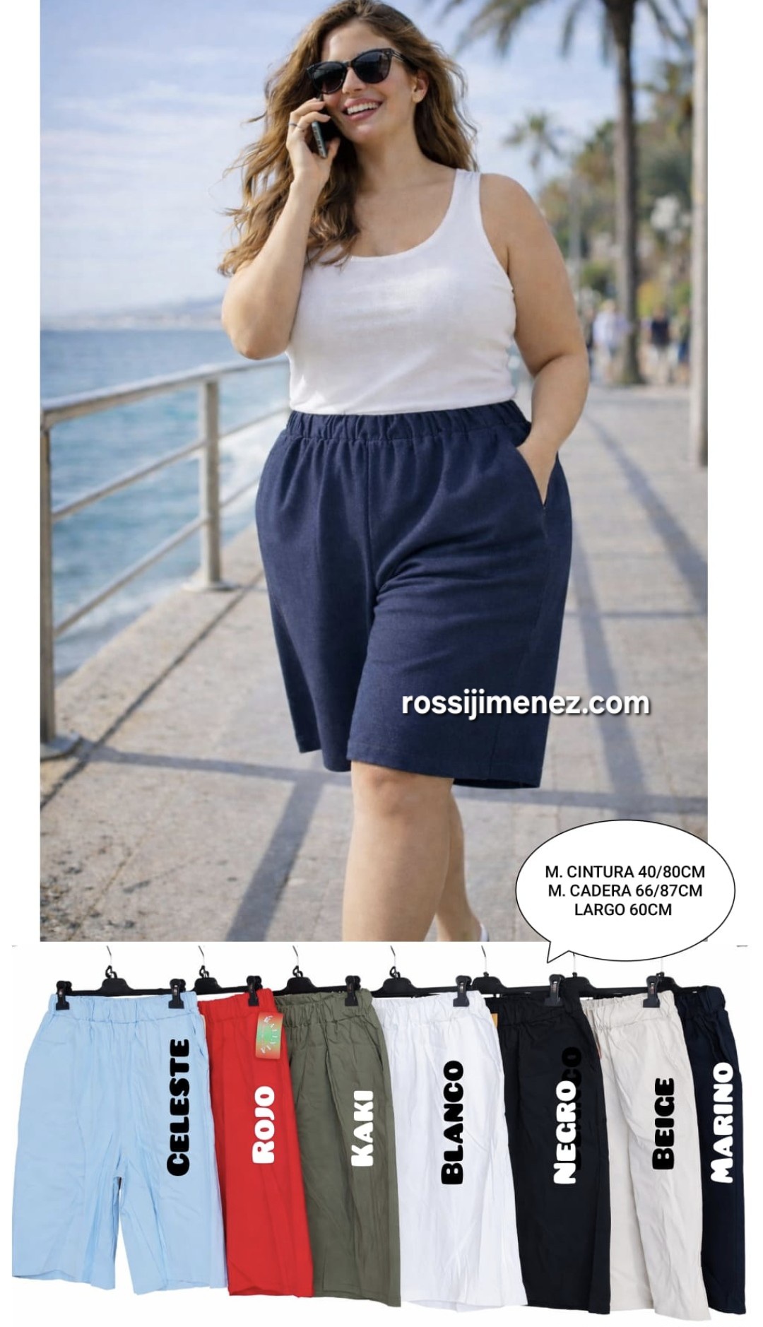 Bermuda Curvy (Talla única 48 a 58 aprox.)