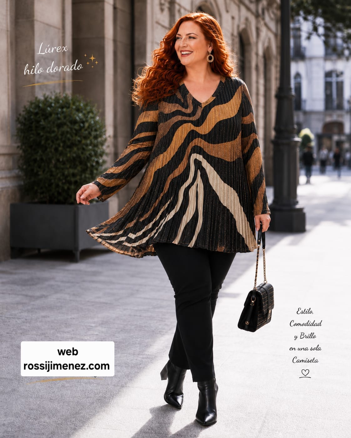 Camiseta Plisada Maxi Ondas ref 269699