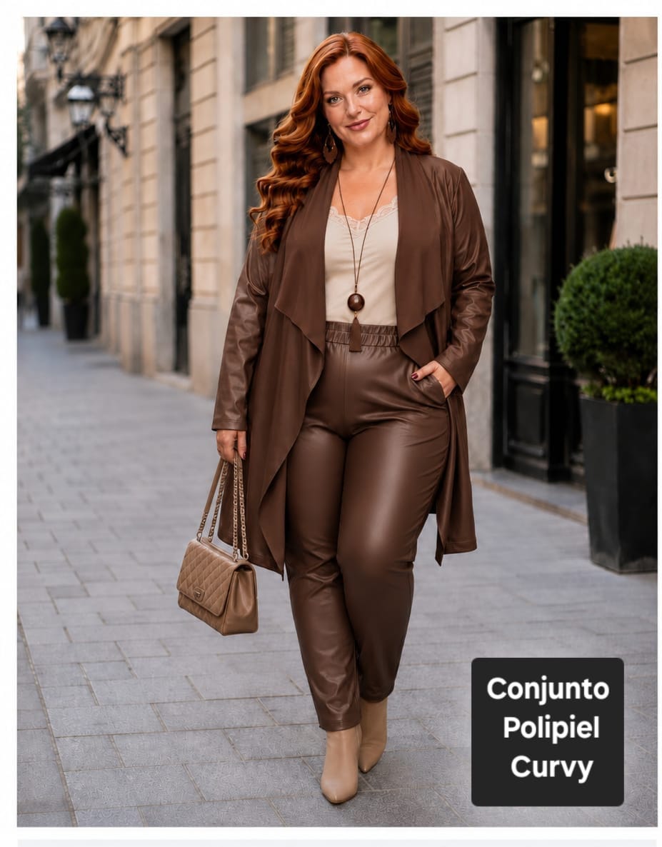 Conjunto Pantalón + chaqueta polipiel