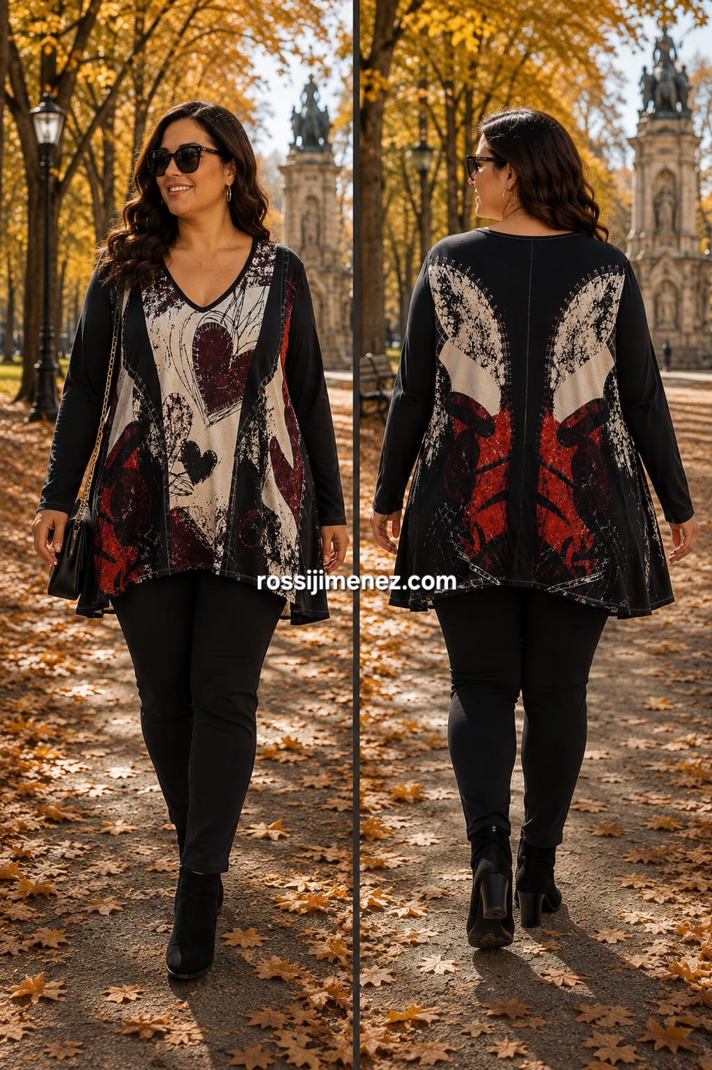 Camiseta Impresión Maxi Tejana Oscura Corazones (Talla única 54 a 60 aprox.)