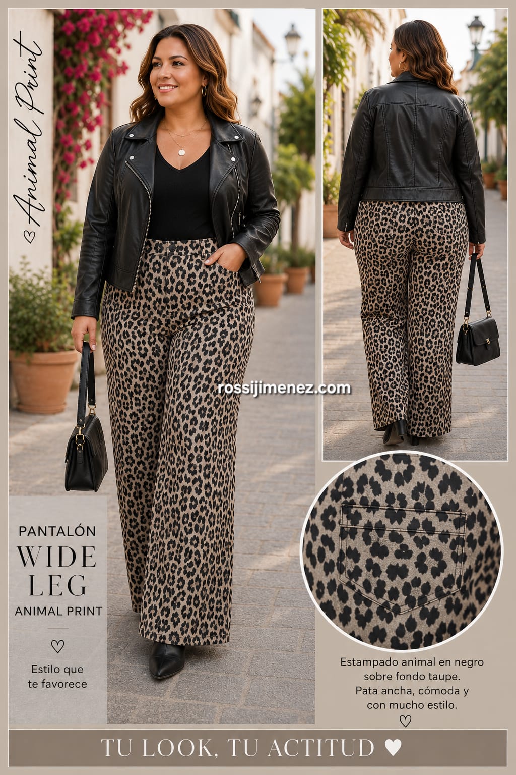 Vaquero Animal Print Pata Recta (Tallas 38 a 48)
