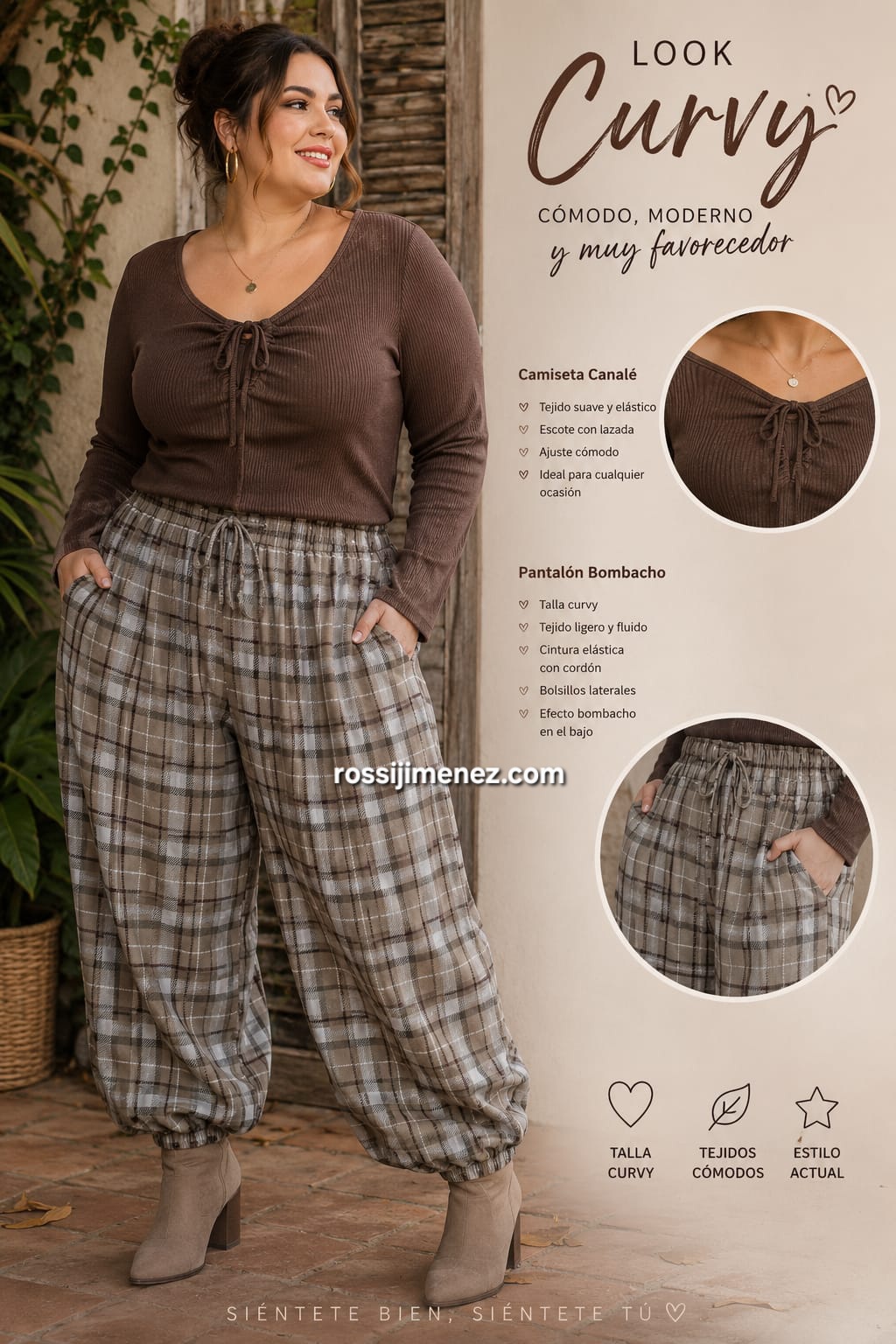 Pantalón Bombacho de Cuadros (Talla única 48 a 54 aprox.) - Imagen 6