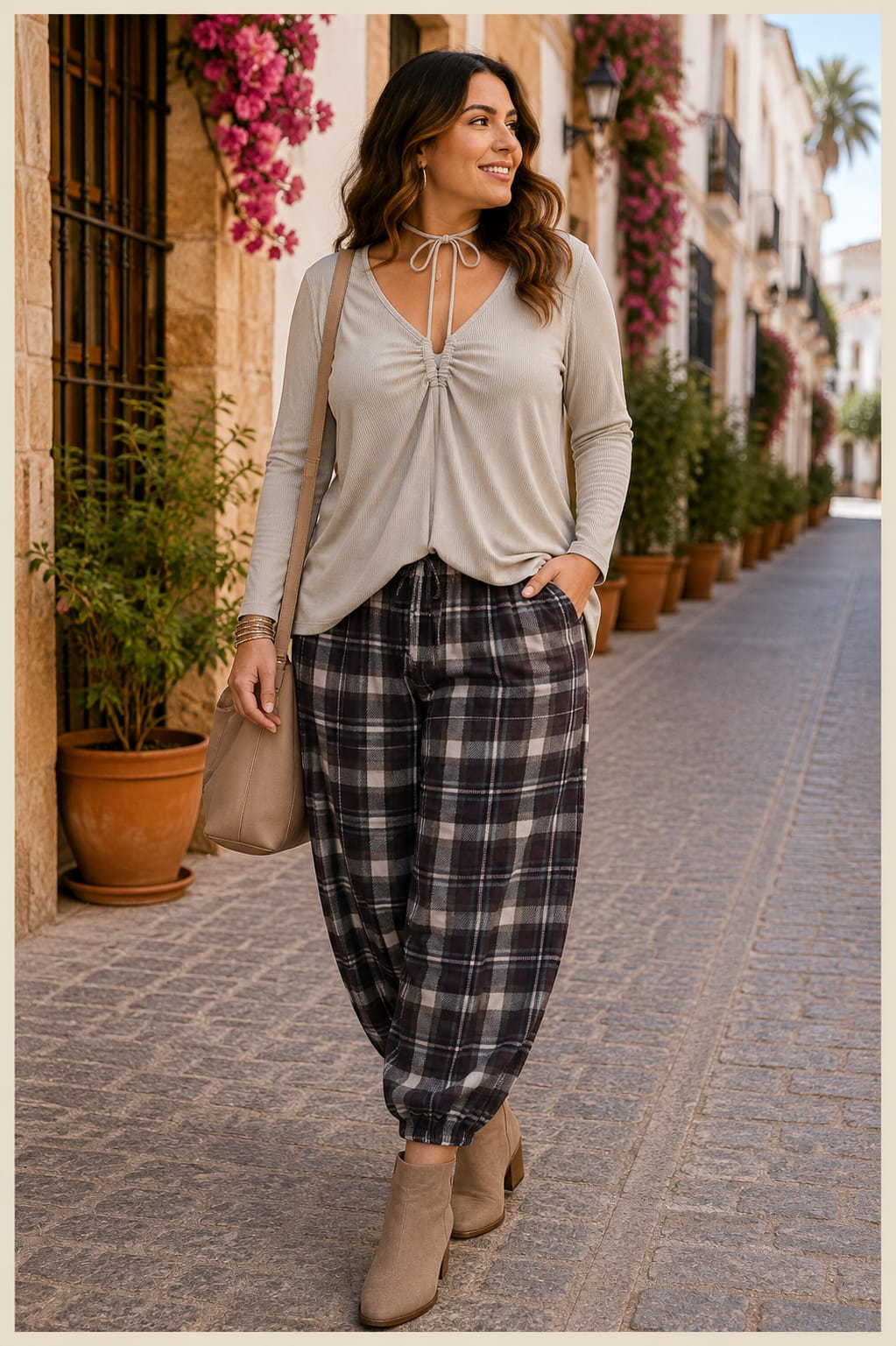 Pantalón Bombacho de Cuadros (Talla única 48 a 54 aprox.) - Imagen 5