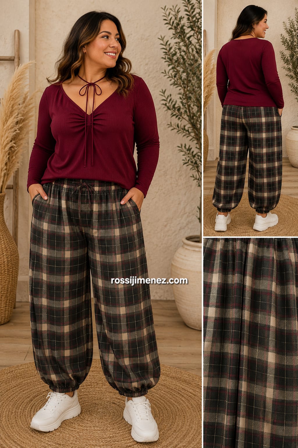 Pantalón Bombacho de Cuadros (Talla única 48 a 54 aprox.) - Imagen 8