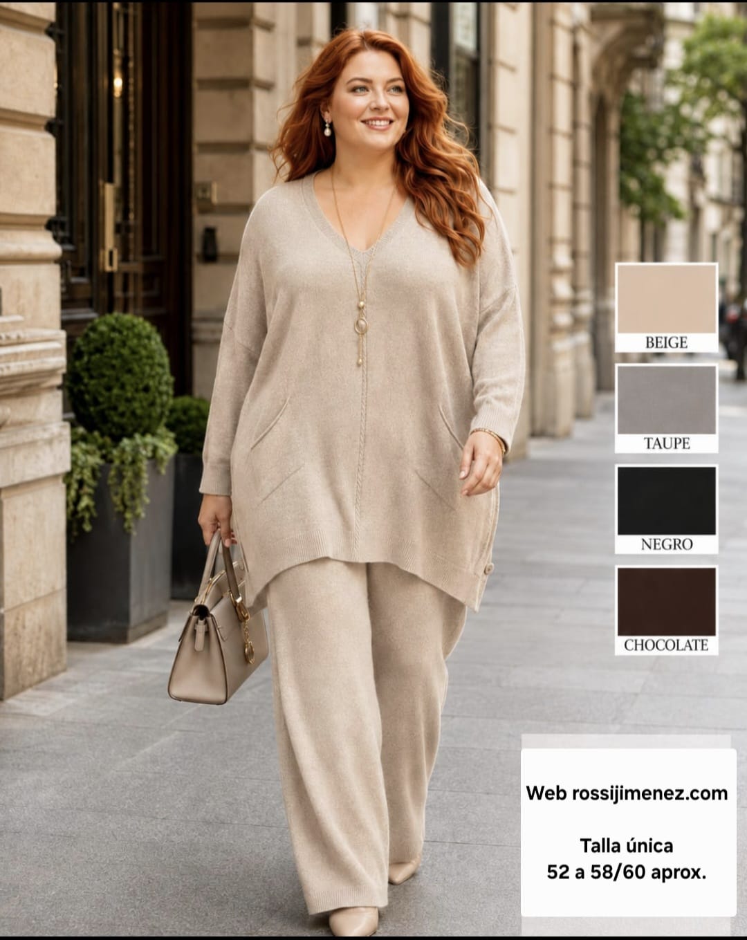Conjunto de lana oversize (Talla única 52 a 60 aprox.)