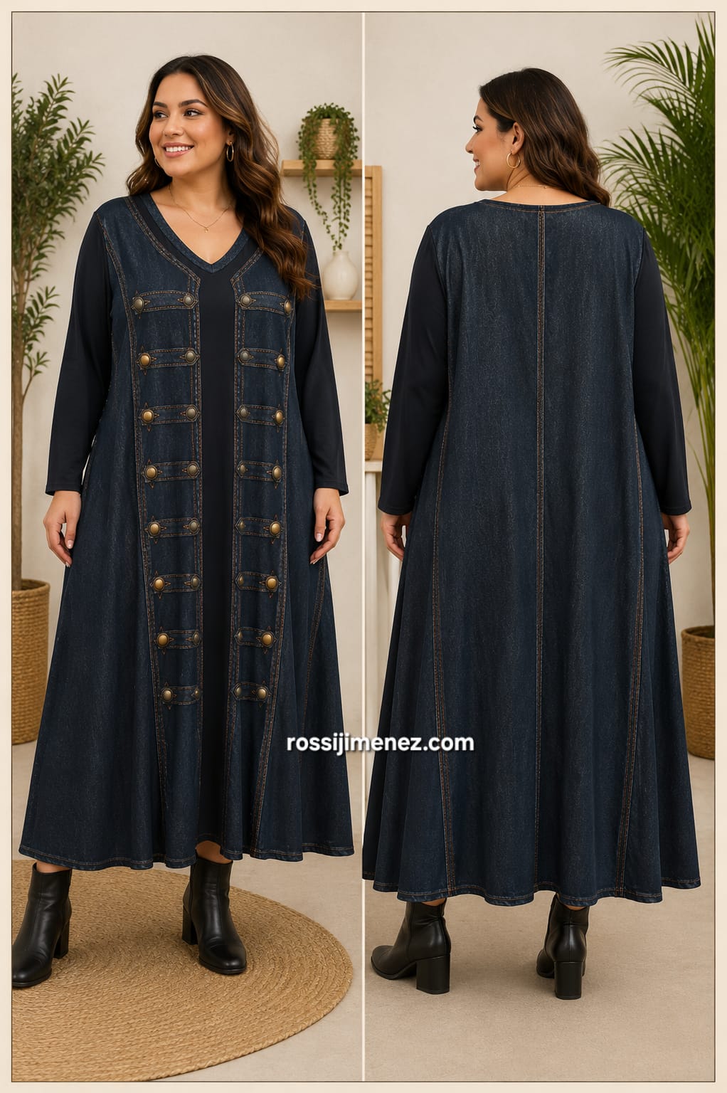 Vestido Impresión Maxi Capitana (Talla única 54 a 58/60 aprox.)