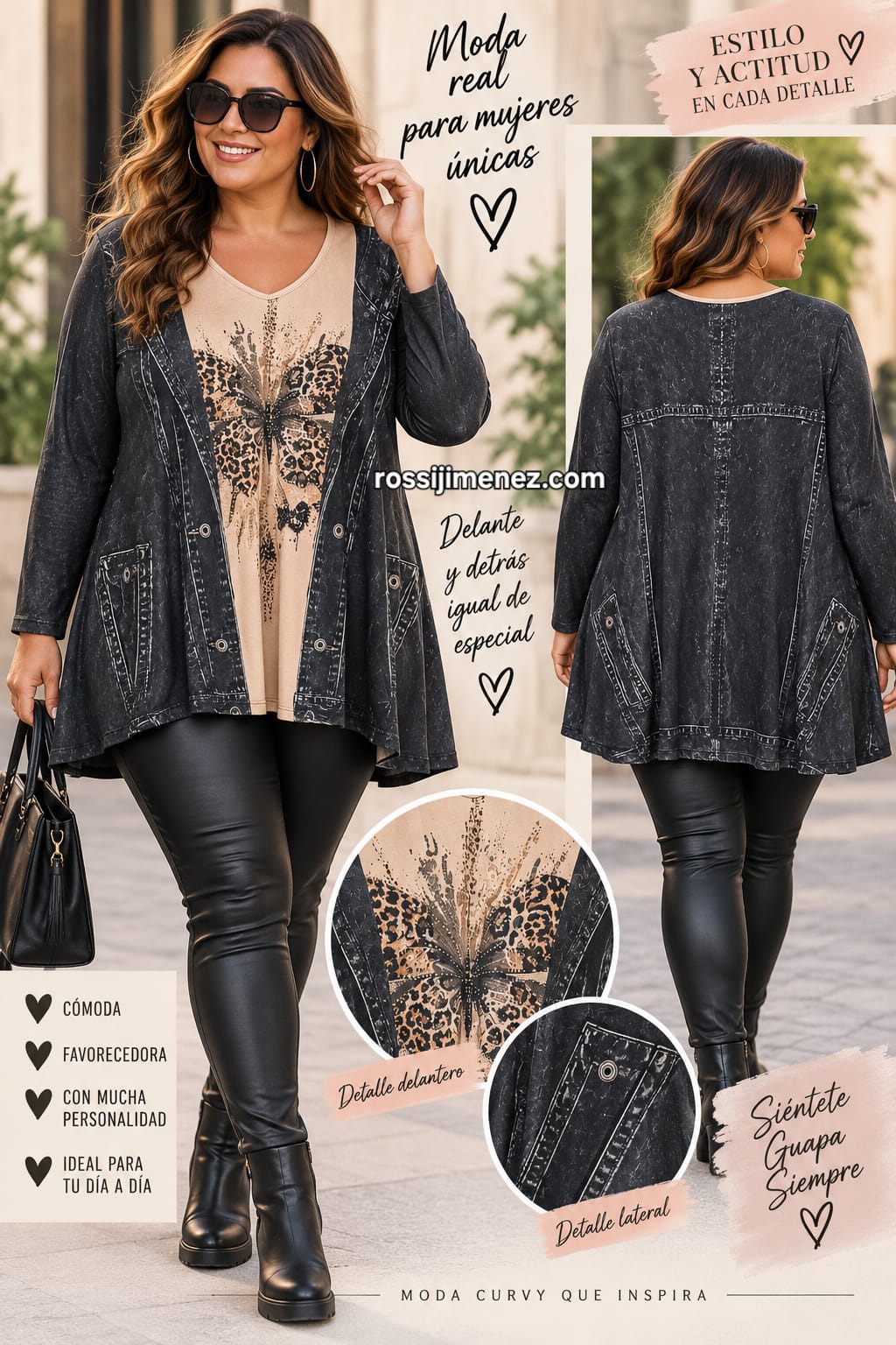 Camiseta Impresión Tejana Mariposa (Talla única 54 a 60 aprox.)