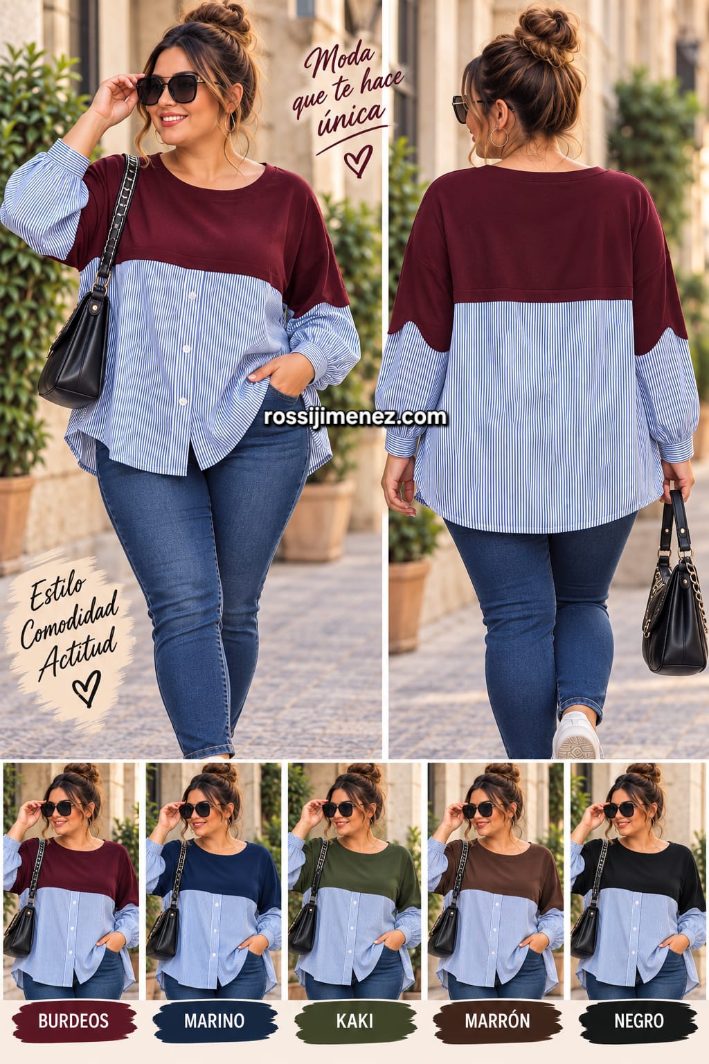Sudadera Camisa Rayas (Talla única 48 a 52 aprox.)