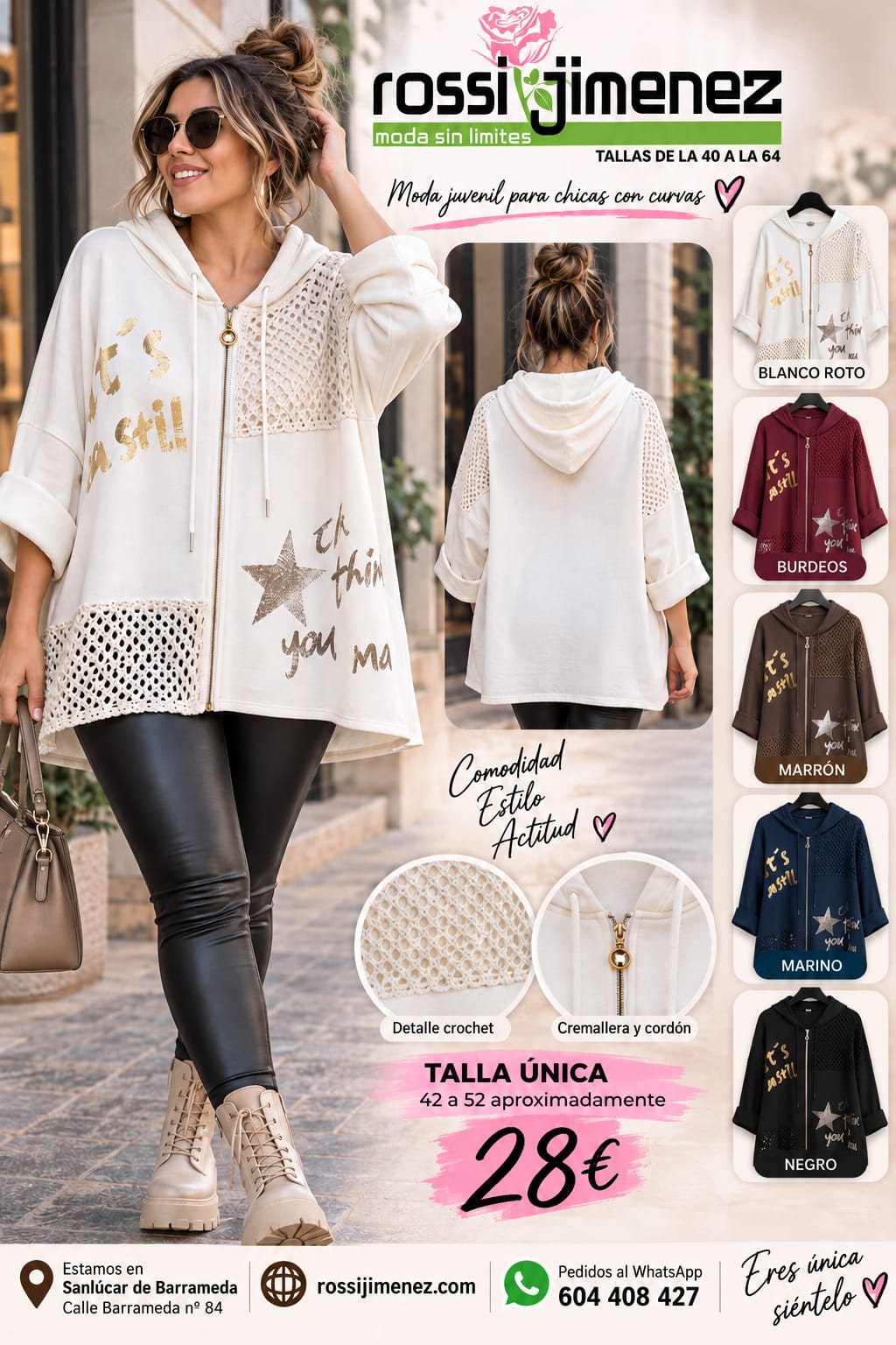Chaqueta Deportiva Calada (Talla única 44 a 52)