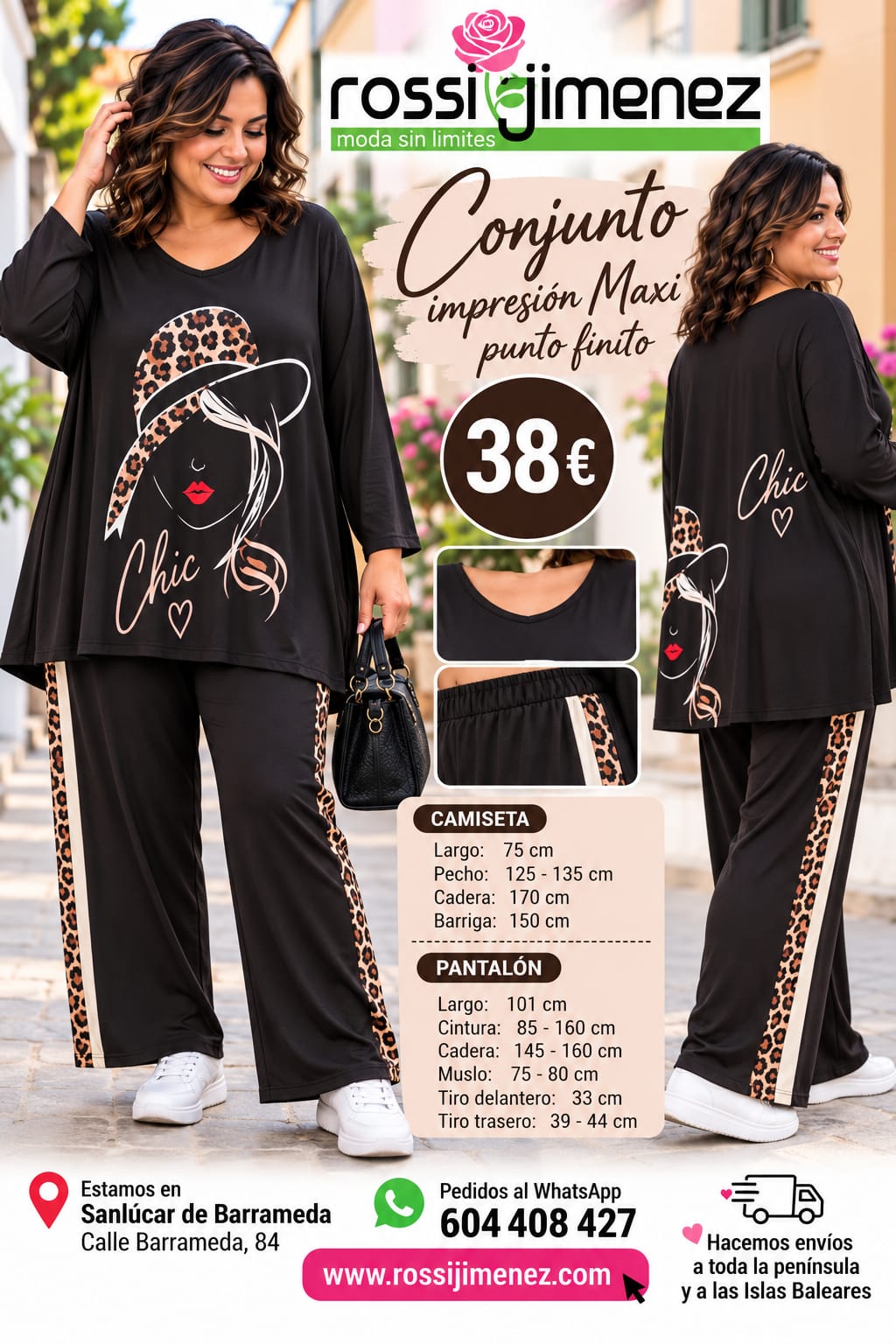 Conjunto Impresión Maxi Chic (Talla única 52 a 56/58 aprox.)