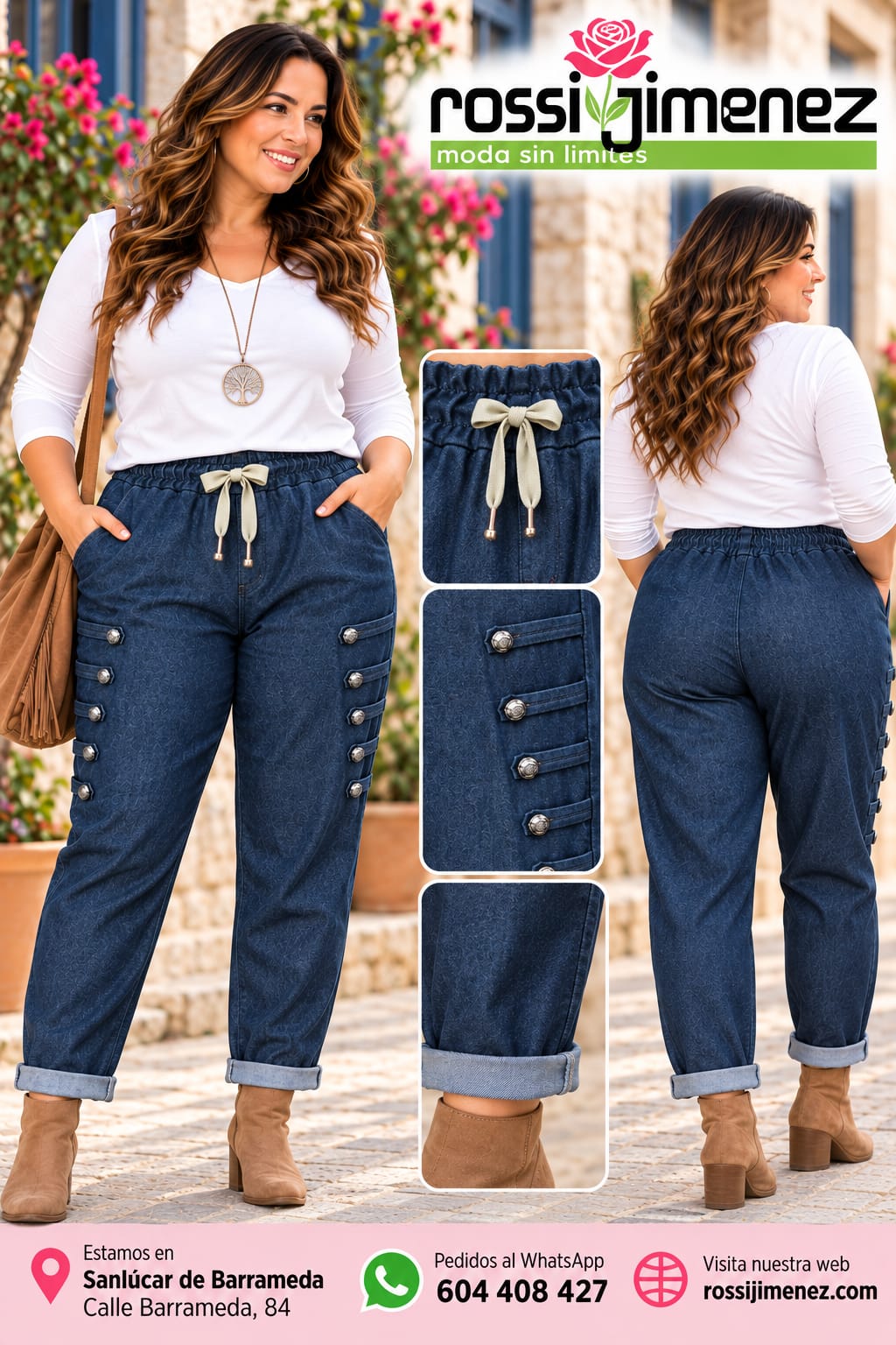 Pantalón vaquero Capitana (Talla única 46 a 54 aprox.)