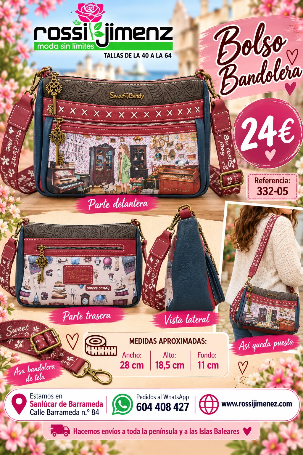 Bolso grande bandolera Salón Ref 332-05